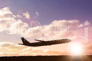 Composite image of graphic airplane