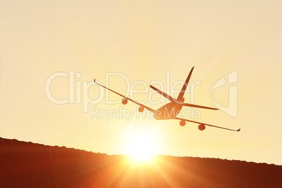 Composite image of graphic airplane