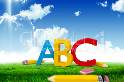 Composite image of abc graphic