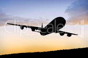 Composite image of graphic airplane
