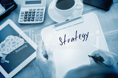 Strategy  against digital marketing graphic