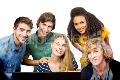 College students using computer College students using computer