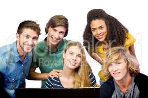 College students using computer