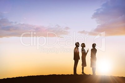 Composite image of business colleagues talking Composite image of business colleagues talking