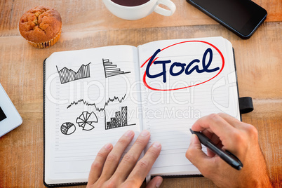 Goal  against business graphs