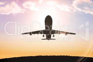 Composite image of graphic airplane