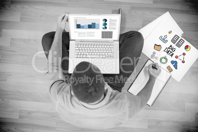 Composite image of business interface