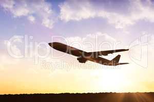 Composite image of graphic airplane