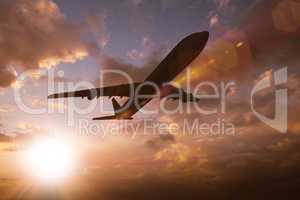 Composite image of graphic airplane