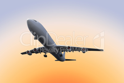 Composite image of graphic airplane