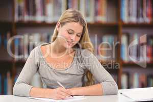 Composite image of student working