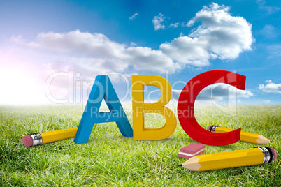 Composite image of abc graphic