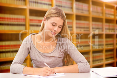 Composite image of student working