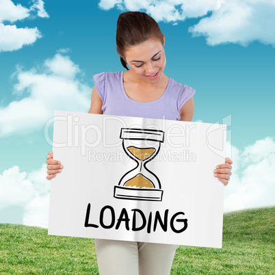 Composite image of loading doodle