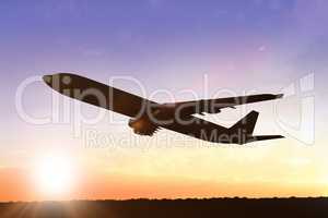 Composite image of graphic airplane