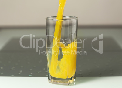 A glass of juice