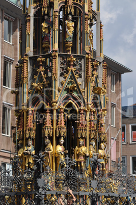 Schöner Brunnen in Nürnberg