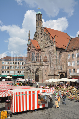 Markt und Frauenkirche in Nürnberg