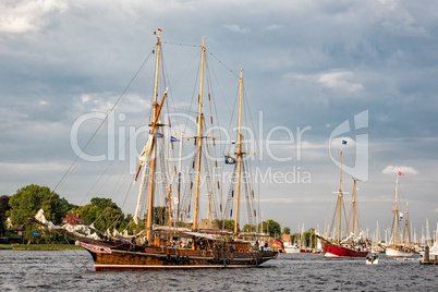 Segelschiffe auf der Hansesail