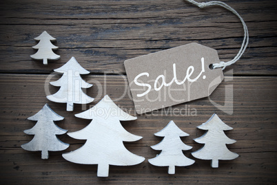 Label And Christmas Trees With Sale