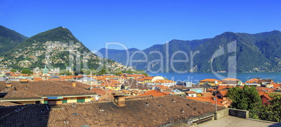 Lugano city panorama, Ticino, Switzerland