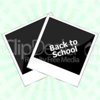 photo frame with back to school words
