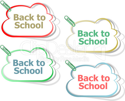 Back To School education banners, education concept