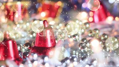 christmas decoration bell and glitter loopable