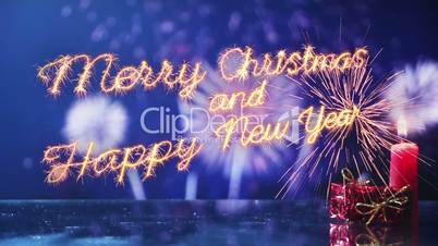 merry christmas and new year greeting last 10 seconds loop