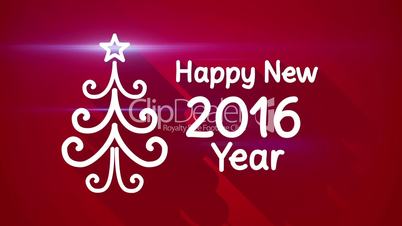 happy new 2016 year greeting loop