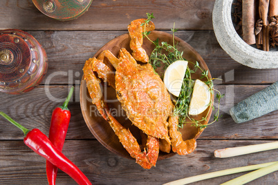 Tasty hot and spicy chili crab