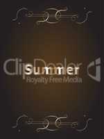 Elements for Summer calligraphic designs. Vintage ornaments. All for Summer holidays