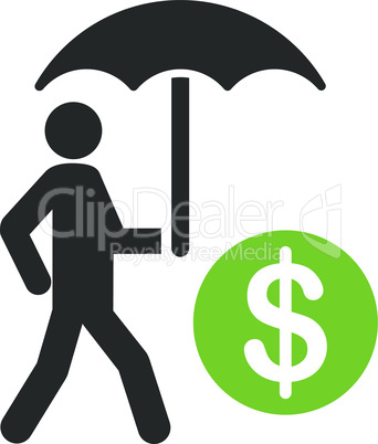 financial insurance--Bicolor Eco_Green-Gray.eps