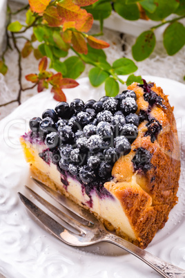 Cheesecake blueberries