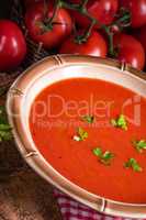 Rustic tomato soup