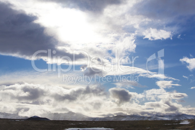 Cloudy sky over Iceland
