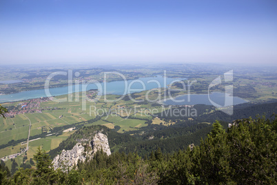 Bavarian lake Forggensee from above