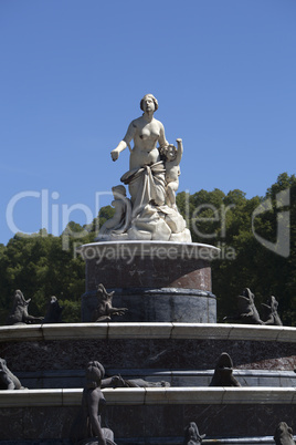 Statue of Latona fountain at Herrenchiemsee, Bavaria