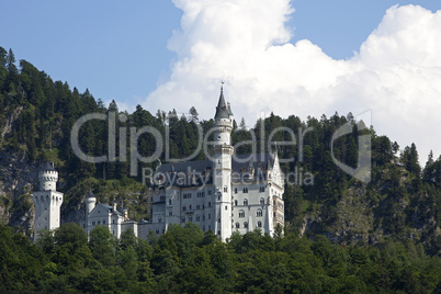 Castle of Neuschwanstein in Bavarian Alps