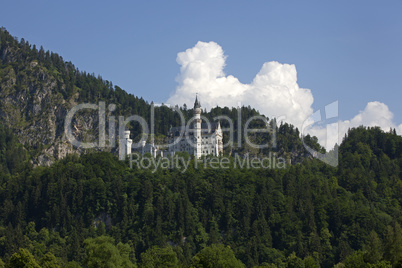 Castle of Neuschwanstein in Bavarian Alps