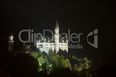 Castle Neuschwanstein at night