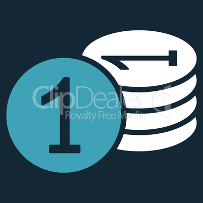 Coins icon from Business Bicolor Set