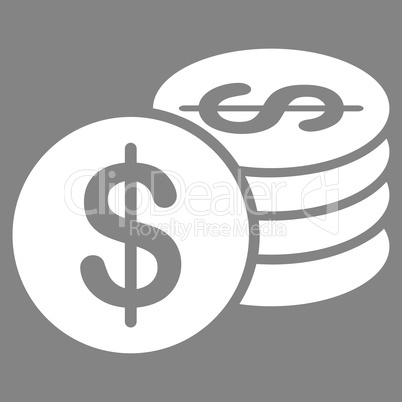 Dollar Coins icon from Business Bicolor Set