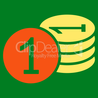 Coins icon from Business Bicolor Set