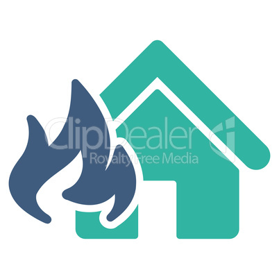 Fire Damage icon from Business Bicolor Set