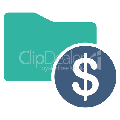 Money Folder icon from Business Bicolor Set