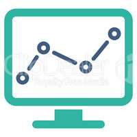 Monitoring icon from Business Bicolor Set