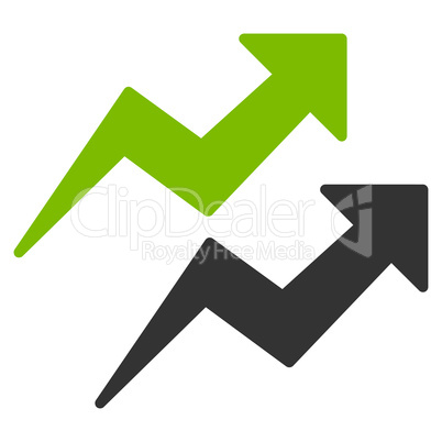 Trends icon from Business Bicolor Set