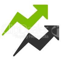 Trends icon from Business Bicolor Set