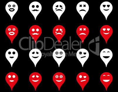 Emotion map marker icons